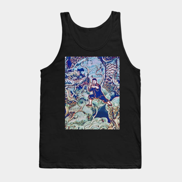 Kung Fu Dragon Fighter Tank Top by UMF - Fwo Faces Frog